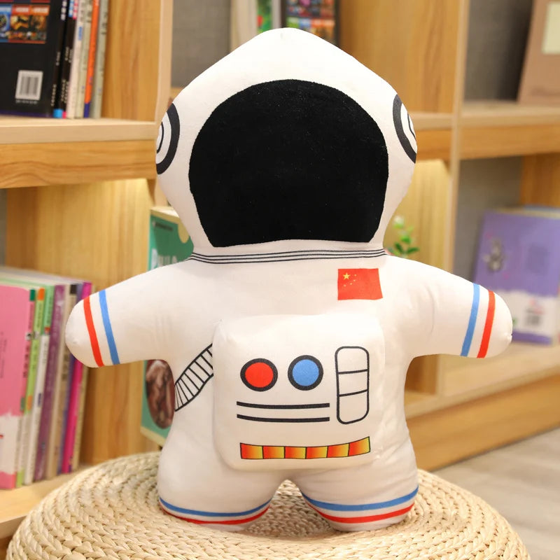 Lindo brinquedo de pelúcia de astronauta, nave espacial, boneco de pelúcia macio, travesseiro de desenho animado, brinquedos infantis,