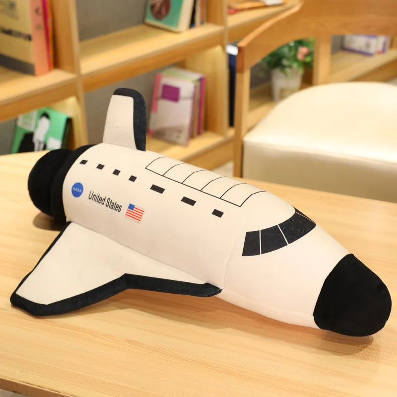 Lindo brinquedo de pelúcia de astronauta, nave espacial, boneco de pelúcia macio, travesseiro de desenho animado, brinquedos infantis,