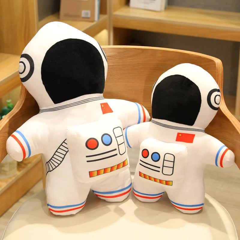 Lindo brinquedo de pelúcia de astronauta, nave espacial, boneco de pelúcia macio, travesseiro de desenho animado, brinquedos infantis,