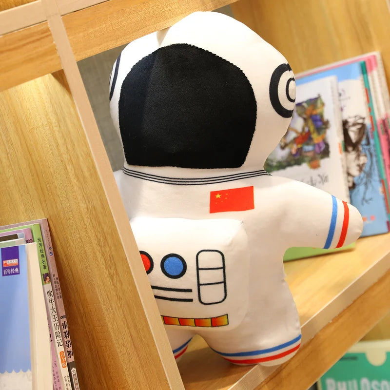 Lindo brinquedo de pelúcia de astronauta, nave espacial, boneco de pelúcia macio, travesseiro de desenho animado, brinquedos infantis,