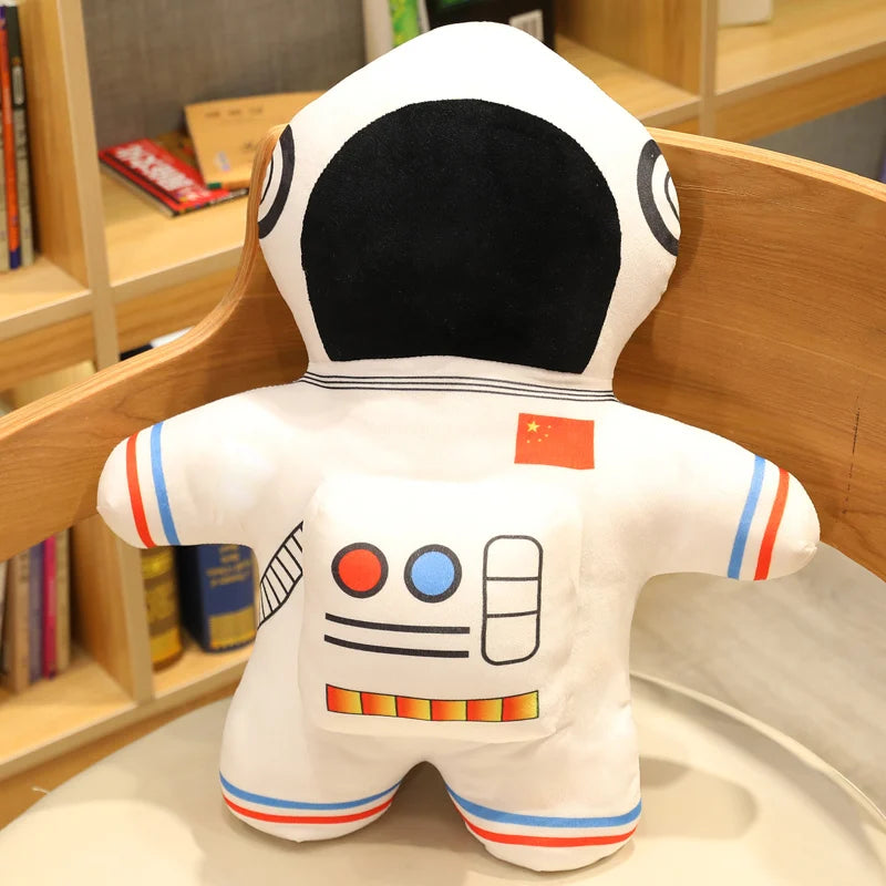 Lindo brinquedo de pelúcia de astronauta, nave espacial, boneco de pelúcia macio, travesseiro de desenho animado, brinquedos infantis,